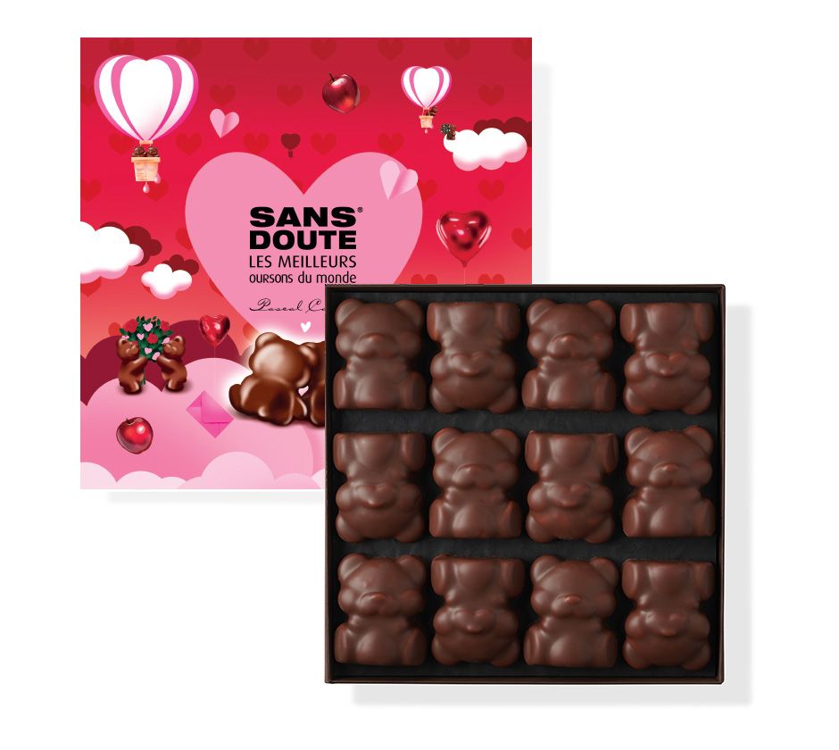 oursons praliné guimauve pour la saint valentin