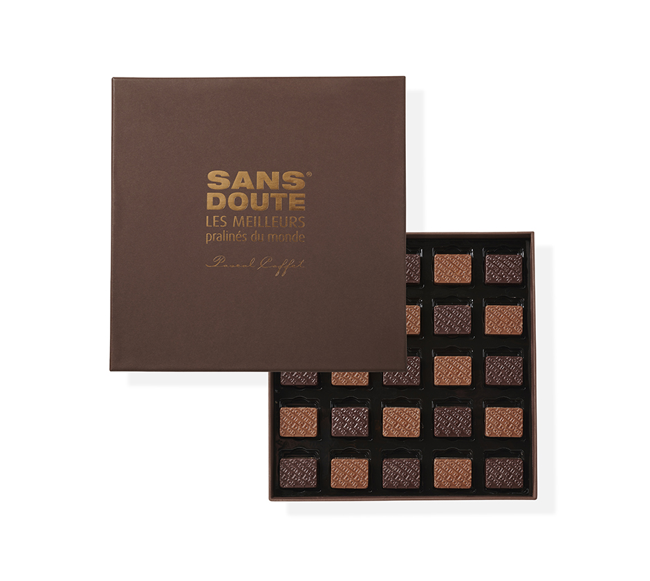 Coffret 25 pralinés Mortiers d'or