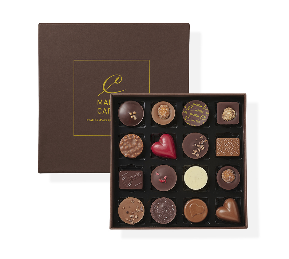 Coffret 16 chocolats assortis Exploration · Maison Caffet