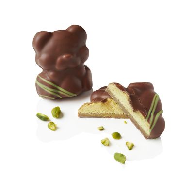 Marshmallow & pistachio praline teddy bear box