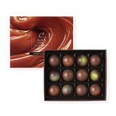 Box of 12 Caramel-Filled Chocolate Domes