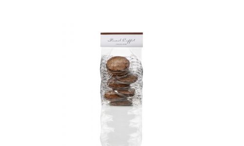 Photo Biscuits nature sur un fondant palet de chocolat lait fourré de praliné maison 150 g
